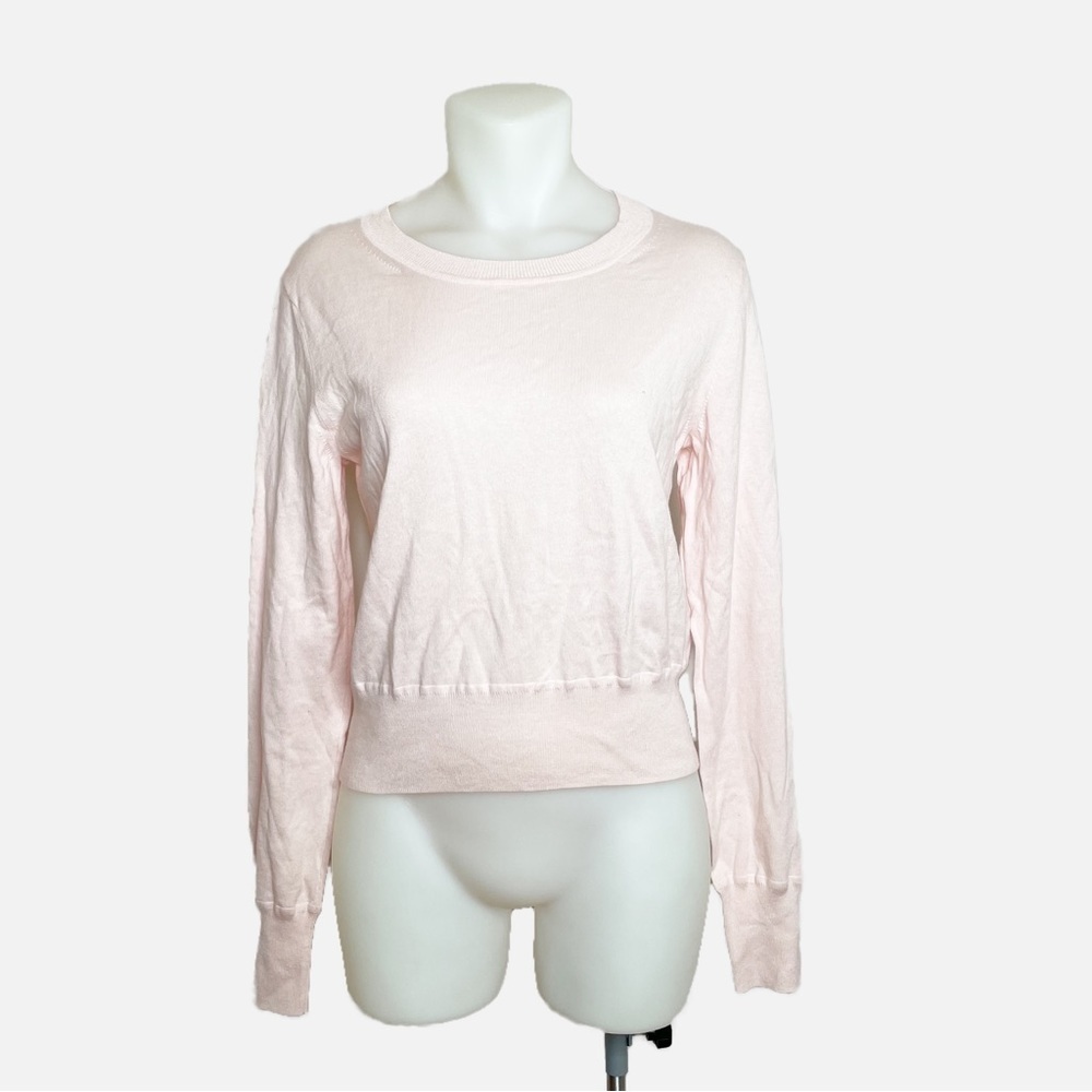 Naadam Cashmere Cotton Lightweight Crewneck Sweater Pink XS